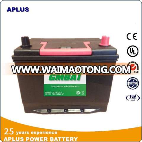 Japanese Technology Low Maintenance Free Auto Battery 80d26L Nx110-5L 12V70ah