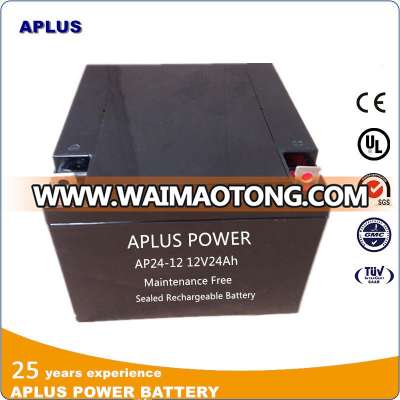 Small Size VRLA Storage Batteries 12V 24ah with AGM Separator